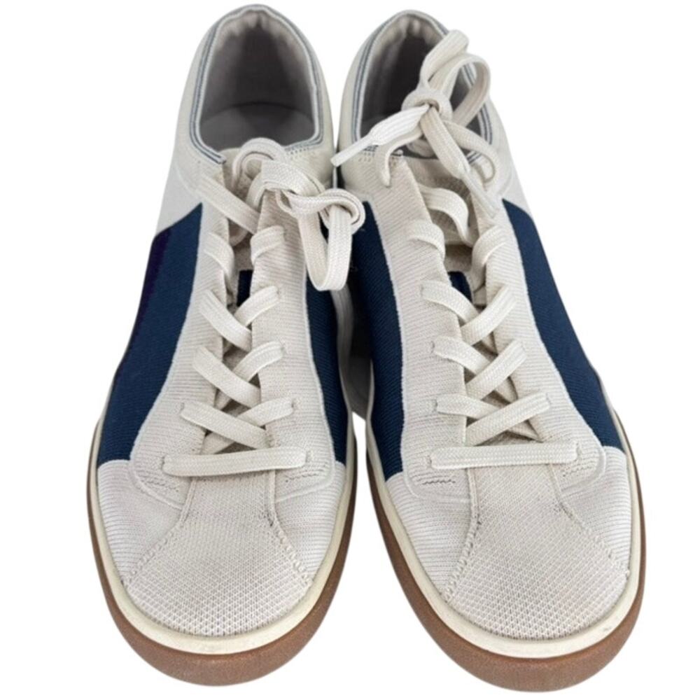 Rothy’s BlackBerry Block Lace Ups Lace Up Sneakers Off-White Blue Purple 10 - Picture 2 of 10